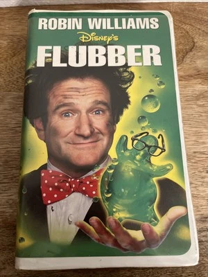 Flubber Robin Williams VHS Tape In White Camel Case  Foto 1 de 4