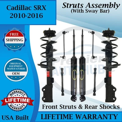 Amortiguadores delanteros y traseros Monroe OEM con barra estabilizadora para Cadillac SRX 2010-2016 Foto 1 de 4