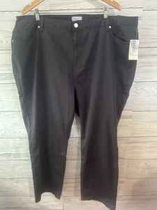 Pantalones elásticos de satén negros para mujer Catherines talla grande 28W 626 - Imagen 1 de 5