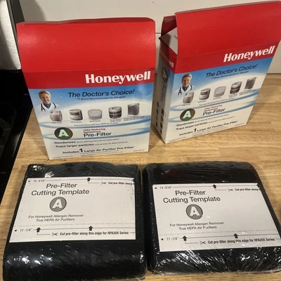 Lote de 2 prefiltros purificadores de aire de carbón activado Honeywell HRF-AP1 tipo A nuevos Foto 1 de 4