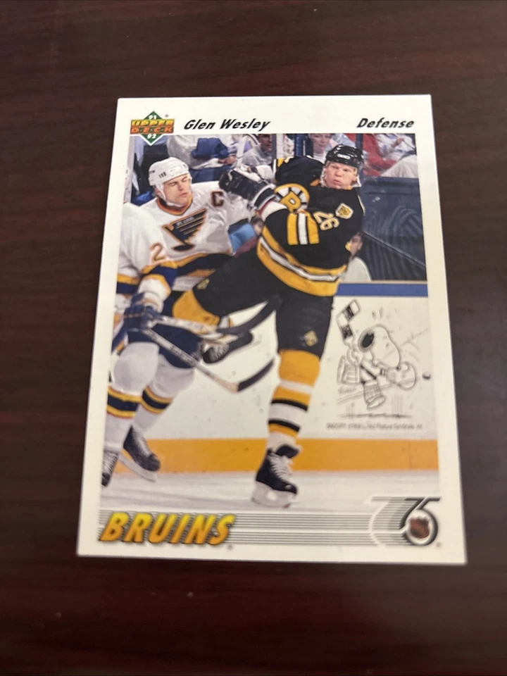 1991-92 Upper Deck Glen Wesley Boston Bruins #370 - Image 1 of 1
