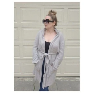 Barefoot Dreams Women's Cozychiclite Knit 429 Robe Long Sleeve Gray Size 3 - Picture 1 of 8