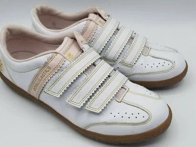  Zapatillas deportivas Royal Elastics para mujer talla 8,5 de cuero blanco rosa sin cordones de moda Foto 1 de 4