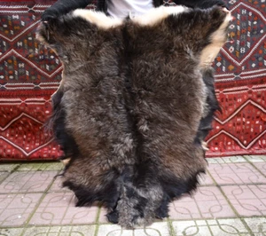 Angora Goat Leather Goatskin Fur 2 x 3 ft Pelt Hide 100% Natural Goat Skin Rug - Picture 1 of 12