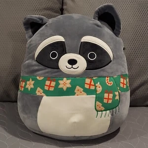 2022 Kellytoy Squishmallows Rocky Raccoon Plush Animal 14” Holiday Christmas - Picture 1 of 7