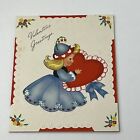 1940s 50s Valentine Day Card Girl Vintage To Make It Short I Want You For My