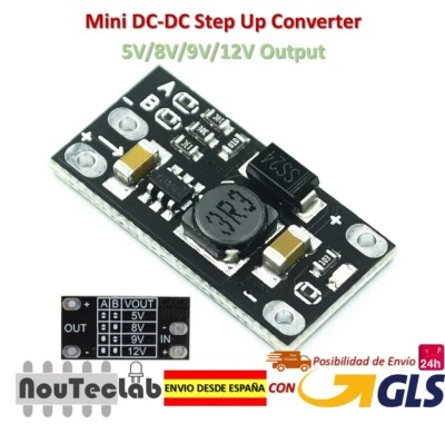 Mini DC-DC Boost Step Up Converter Board Module 3.7V to 5V 8V 9V 12V Output - Imagen 1 de 4