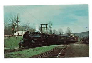 Postcard: 0-6-0 Switcher and Train, Cooperstown & Charlotte Valley SL Railroad - Picture 1 of 2