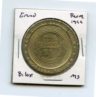 1.00 Token from the Grand Casino Biloxi Mississippi 1999 RWM - Image 1 of 2