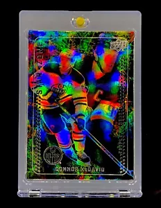 CONNOR MCDAVID RARE GALAXY REFRACTOR SP Insert Rainbow Foil Holo - OILERS - Picture 1 of 8