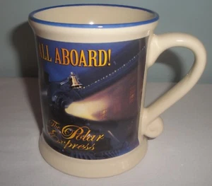 Polar Express Schokoladenbecher blaues Design an Bord Warner Brothers 12 Unzen - Bild 1 von 5