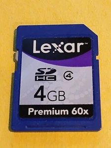 Lexar  4gb SD SDHC Premium 60x Memory Card SD 4GB Secure Digital Class 4 - Picture 1 of 1