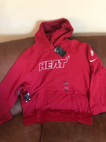 Nike Miami Heat Red Nba Hoodie Sweater NWT Size 2XL Mens Cover