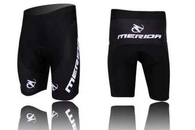 Black Merida Men's Cycling Shorts 3D Padded Biking Bicycle Short Pants Tights - Image 1 of 2