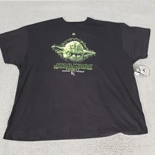 Kansas City Royals Shirt Mens 6XL Black Star Wars Night Yoda New SS 6XLT Cotton