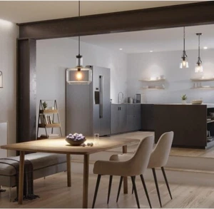 Progress Lighting Latrobe Collection 1-Light Clear Glass Brushed Nickel Pendant - Picture 1 of 8