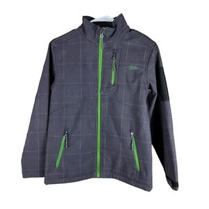Minus Zero Boys Gray Fleece Lined Full Zip Winter Jacket Size Medium 10-12 - Picture 1 of 11