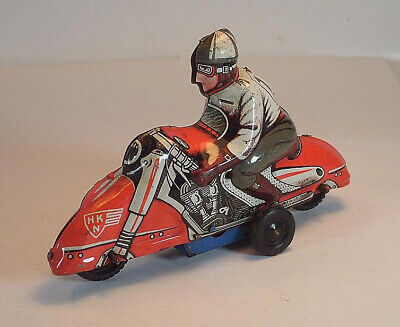 Huki Hubert Kienberger HK Blech Motorrad M Fahrer Tin Toy 50er Jh US Zone #2507 • 79.99€