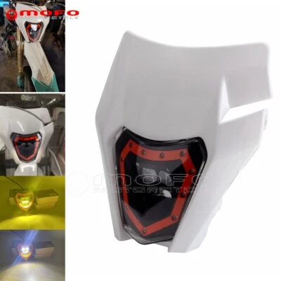 For KTM EXC SXF XCW 125 150 250 300 350 450 500 690 Enduro LED Headlight DRL Kit - Image 1 of 4