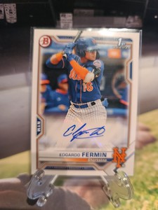 Edgardo Fermin 2021 Bowman Paper Prospect Auto #PAPR-EF METS