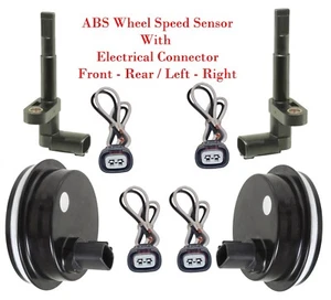 4 ABS Wheel Speed Sensor & Connectors Front-Rear - L/R Fits Lexus 2006-2014 - Picture 1 of 9