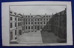 Original antique print LONDON, THE COLLEGE OF ARMS, Cole, Maitland, 1756 - Bild 1 von 2