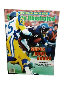Sports Illustrated January 20 1986 Jim McMahon Chicago Bears Label Removed - Picture 1 of 1