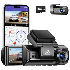 AZDOME 4K+1080P Dual Dash Cam GPS de Salpicadero Delantera y Trasera DVR Coche - Imagen 1 de 9