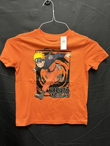 Naruto Shippuden - NEW Orange Tee Shirt - Size Kids Small (6-7) T-Shirt - Picture 1 of 2