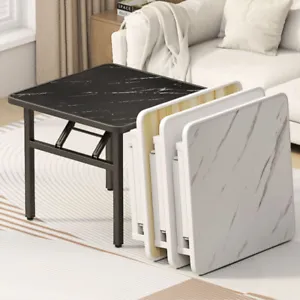 Modern Folding Kitchen Marble Dining Room Table Desk Breakfast Furniture Table - Picture 1 of 16