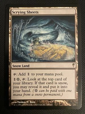 Scrying Sheets - Coldsnap - Magic The Gathering MTG - Snow Land NM/M FREE SHIP - Image 1 of 2