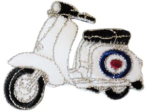 Scooter RAF Target Roundel Scooterist Iron/ Sew On Embroidered Cloth MODS Patch - Picture 1 of 1