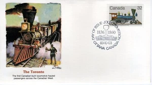 CANADIAN TRAIN THE TORONTO,   1983  FDC16232 - Picture 1 of 1