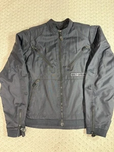 Harley-Davidson M EAGLE Embroidered Nylon Cargo Biker Jacket 97186-01VM READ - Picture 1 of 21