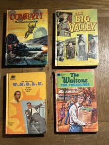 Lot of 4 Whitman TV Books Big Valley Combat Man From UNCLE The Waltons  HC vntg - Picture 1 of 6