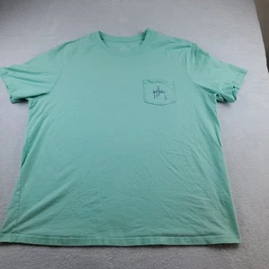 Guy Harvey TShirt Mens 3XL Light Blue Pocket Graphic Fishing - Picture 1 of 24