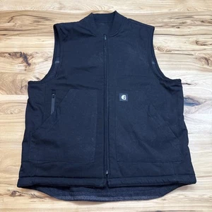 Carhartt x Hurley Vest Men's Black Reversible Workwear Blanket Wool Size Medium - Picture 1 of 8