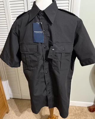Propper Men's Tactical Dress Short Sleeve Button Shirt Ripstop Work Large - Image 1 of 4