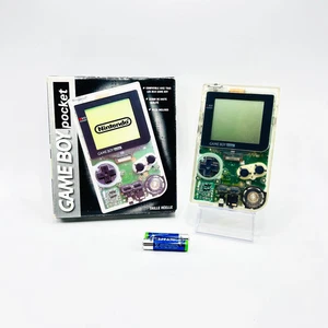 NINTENDO GAME BOY POCKET KONSOLE TRANSPARENT💎 MIT BOX NEUWERTIG TOP 🎁 - Bild 1 von 15