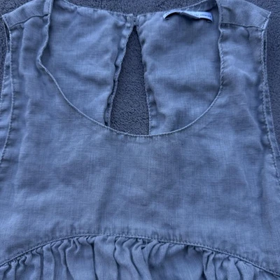 Top túnica de lino James Perse para mujer pequeño sin mangas ojo de cerradura Babydoll WK03848 Foto 1 de 4