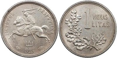 Lithuania Coin 1 litas. 1925 (Silver KM#76 XF+/aUnc) - Image 1 of 3