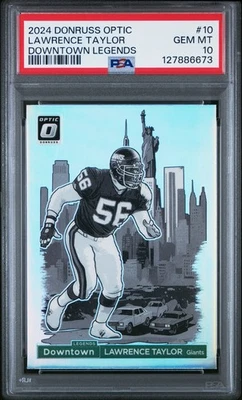 Donruss Optic #10 2024 Lawrence Taylor Downtown Legends PSA 10 GEMA COMO NUEVO Foto 1 de 2