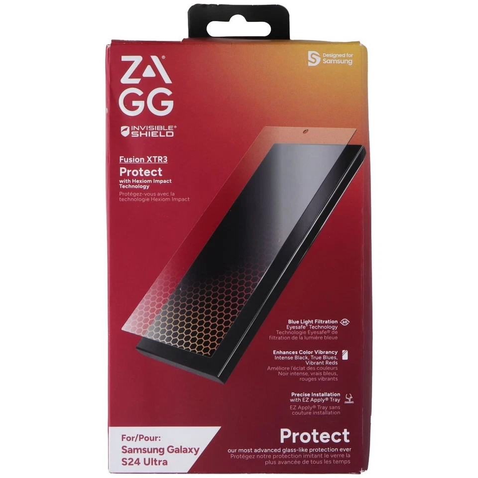 Protetor de tela ZAGG Invisible Shield Fusion XTR3 para Samsung Galaxy S24 Ultra - Imagem 1 de 2