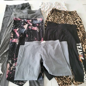 Girls Leggings Lot Bundle Size Large 10 12 14 Lot Of 7 Justice - Picture 1 of 5