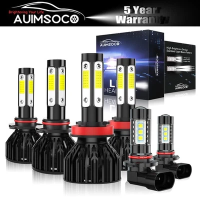 For Lexus ES350 2010 2011 2012 6X LED Headlight Bulbs High Low + Fog Light Kit - Image 1 of 4