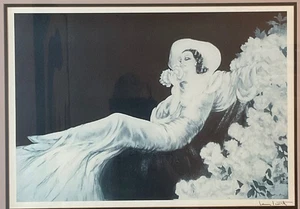 Louis Icart Art Deco 1920"s 30'sWomen Reclining Aquatint Print Signed & Framed - Picture 1 of 11