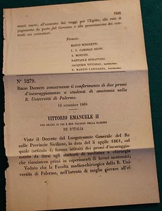 Regio Decreto - Conferiti Dos Premios A Estudiantes De Anatomia en Palermo - - Imagen 1 de 1