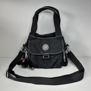 Kipling Fairfax Black Crossbody Shoulder Bag with Monkey Keyring - Picture 1 of 24