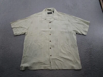 Camisa de campamento Ocean Pacific lavable 100 % seda para hombre tropical playa abotonada talla 2XL Foto 1 de 4