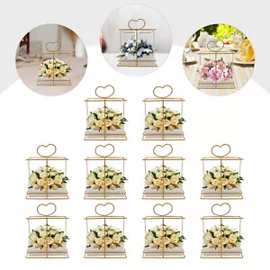 10pcs Gold Vases for Centerpieces Wedding Party Decoration Centerpiece Table New - Picture 1 of 15